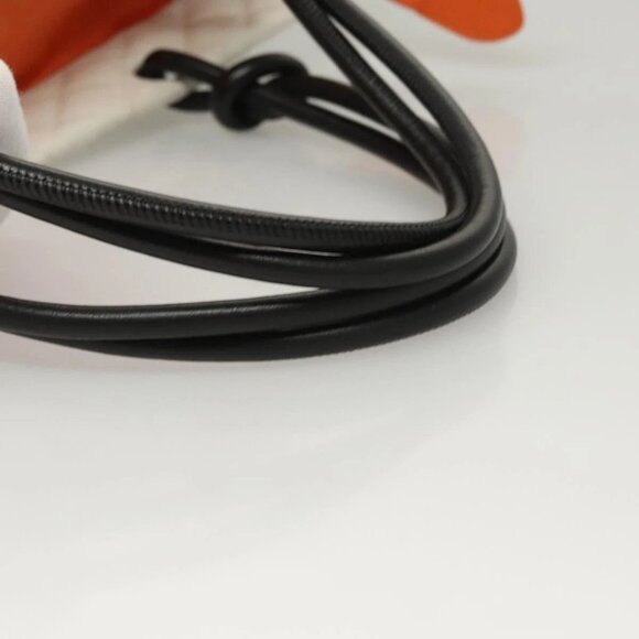 CHANEL Matelasse Cambon Line COCO Mark Tote Bag Lamb Skin White CC Auth - Picture 9 of 16